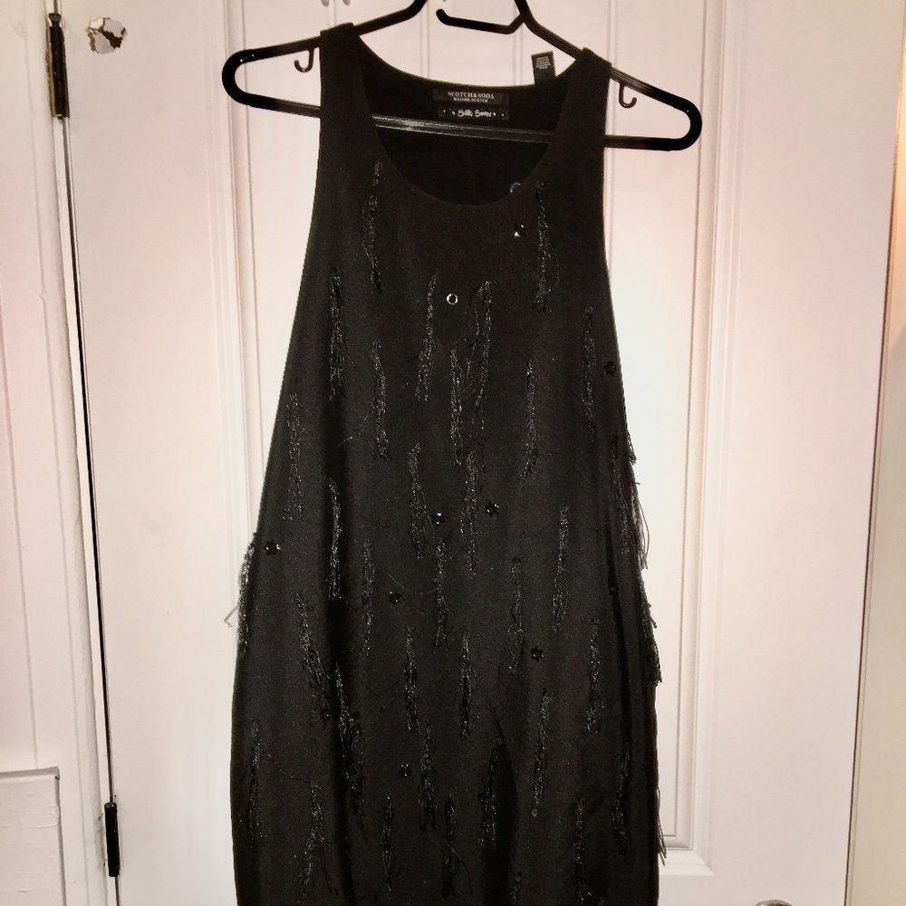 SCOTCH AND SODA SILK SOIREE LITTLE BLACK DRESS